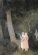 Marie Laurencin walking at the forest oil painting on canvas